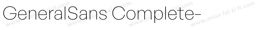 GeneralSans Complete字体转换